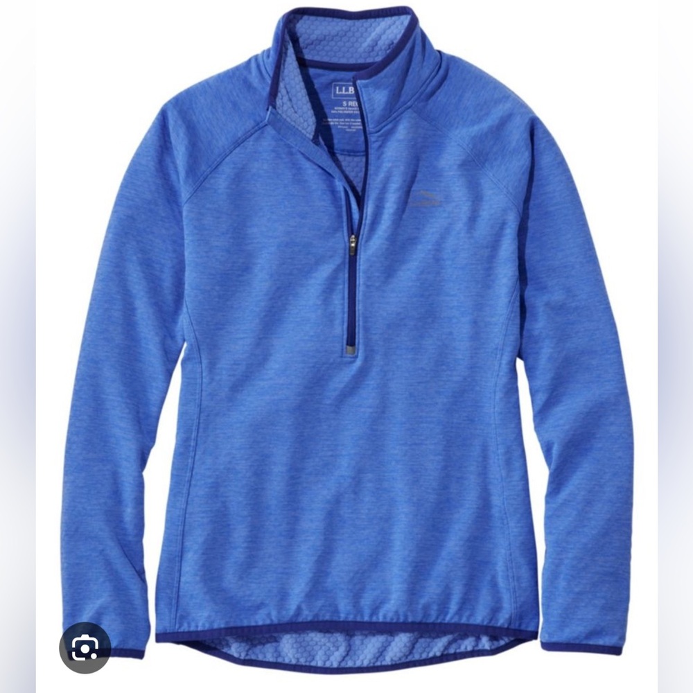 L.L. Bean Women's Blue Quarter-Zip Pullover